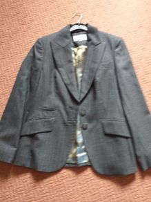 Next Grey Blazer Uk12 Petite