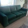 long 3 seater  couch  with foot stool to match Image 4