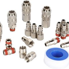 19pcs 1/4" BSP Euro Air Fitting Air Line Connectors Metal Quick Connectors Air Coupler and Plug Set
