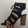MADDEN GIRL Nyles  Gladiator Lace Up Heels Black size UK6 EU38 US8 M insole 24,1 cm (9.5 '') Postage included Image 3
