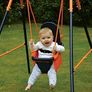 Folding Baby Swing Set | Age 6-36 Months | Outdoor Garden or Home Play Equipment Children | Adjustable Kids Playground | Toddler Toy Chair High Back, Blue/Orange Image 6