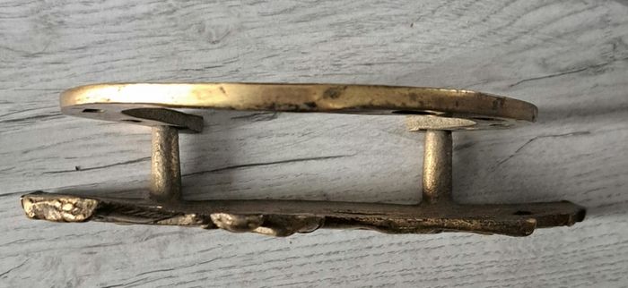 Vintage brass equestrian letter holder