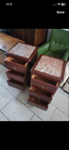 Pair bedside lockers