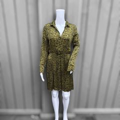 Pre Owned Primark Zebra Print Mini Shirt Dress