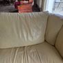 Cream leather sofa Image 2