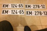 Serbian vintage number plates free postage