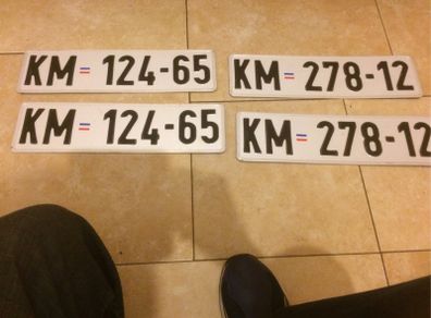 Serbian vintage number plates free postage
