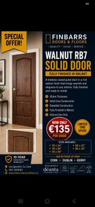 Deanta Walnut RB7 Solid Doors