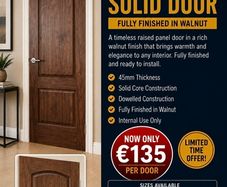 Deanta Walnut RB7 Solid Doors