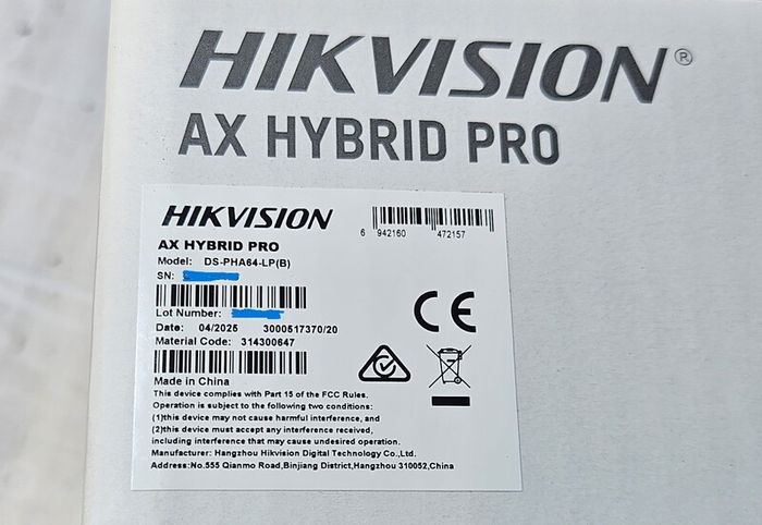 Hikvision DS-PHA64LP(B) AX Hybrid Pro Alarm Control Panel - New