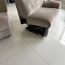 Very comfortable 3 piece curved recliner couch Image 4