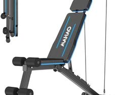 Weight Benches Adjustable Workout Bench Foldable Bench Press for Home Gym Incline Decline Flat Exercise bench for Strength Training with Extended Headrest