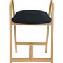 Nordic Oak Lounge Bar Stool with Upholstered Seat Image 6