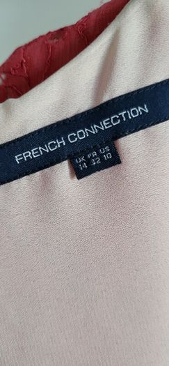 FRENCH CONNECTION coral lace shift dress Sz 14UK