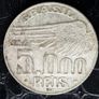 1938 Brazil  5000 Reis Santos Dumont Silver coin Image 2