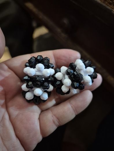 Vintage Black and White Earrings