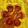Mid Century Footed Glasses Set of 6. Image 3