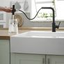 Black modern kitchen tap Image 4