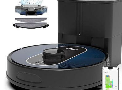 Deenkee S6 Pro auto-empty Robot Vacuum & Mop as new