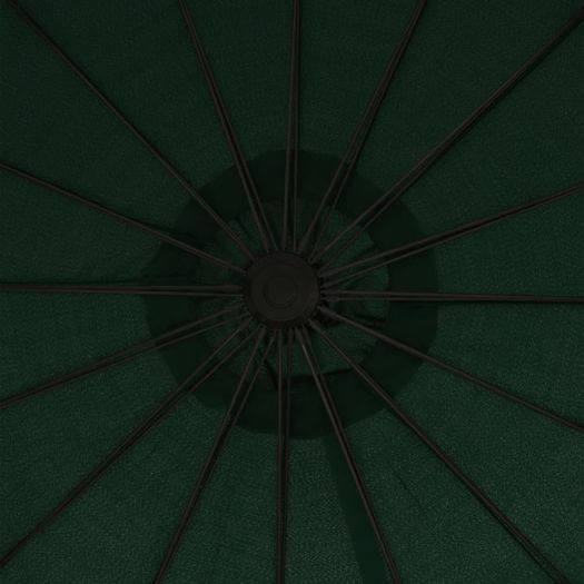 Hanging Parasol Green 3 m Aluminium Pole
