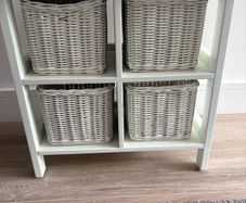 4 wicker drawer storage unit