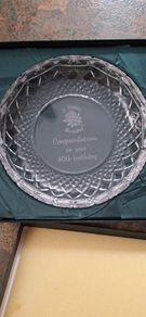 Galway Crystal 8" Engraved Plate
