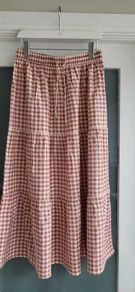 Unit Blush Gingham Gypsy Midi Sz M (Fit 12-14UK)