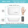 Modern Bathroom Small Vessel Sink Above Counter Compact Porcelain Ceramic Wash Basin Small Vanity Sink Lavatory Wash Hand Basin,362 x 248 x 112mm Image 2