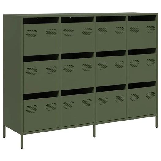 Sideboard Olive Green 135x39x103.5 cm Cold-rolled Steel