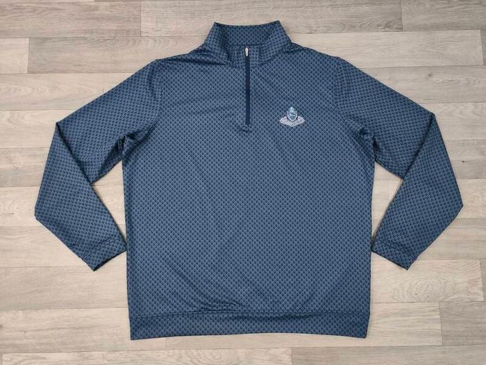 Peter Millar Half Zip Portmarnock Golf Club Skull Print Jumper Mens XL