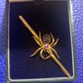 Gold Victorian Spider Brooch Image 4