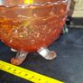 1920s Marigold Carnival Glass Bowl a Thistle and Thorn design, possibly manufactured by Sowerby Glass in the 1920s, no chips or cracks, Image 2