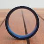Band Ring with Cobalt Blue Inlay Image 4