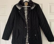 Aphorism Black Quilted Fur Jacket