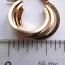 Vintage Gold Plated Triple Hoop Earrings Image 8