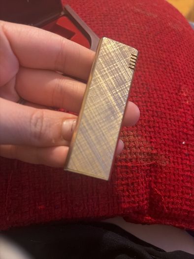 Vintage Japanese Lighter, Heavy gold tone, Original Presentation Case