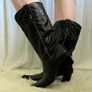 Women's Leather Cowboy Boots Image 4
