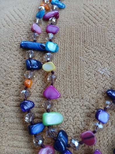 Murano Multicolour Beads. Multicoloured. 22" length.