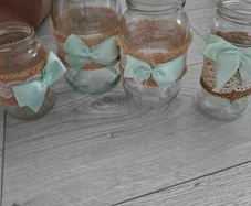 Decorated wedding jars