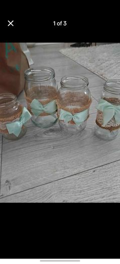 Decorated wedding jars