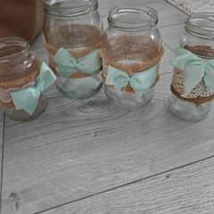 Decorated wedding jars