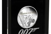 2021 Tuvalu 1 Oz Silver Coin James Bond For Your Eyes Only. Proof. (CoA + Original Box)