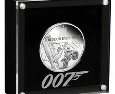 2021 Tuvalu 1 Oz Silver Coin James Bond For Your Eyes Only. Proof. (CoA + Original Box)