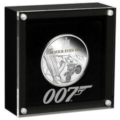 2021 Tuvalu 1 Oz Silver Coin James Bond For Your Eyes Only. Proof. (CoA + Original Box)