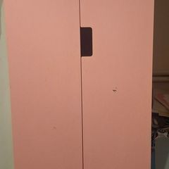 ikea kids wardrobe pink and white
