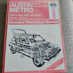 Haynes Austin Metro MG and Vanden Plas owners workshop manual hardback FREE STANDARD POSTAGE INCLUDED