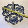 Vintage Mason's Vista Blue Transferware 3-section Dish Image 10