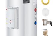 Electric Water Heater, 10 Gallon Tank Instant Hot Water Heater, 1.6Kw Tankless Water Heater w/ LED Display,Knob Control, IPX4 Waterproof Side Connection On Demand Heaters for Shower, Bath
