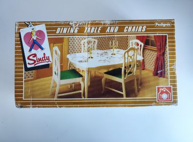 sindy doll pedigree dinning table and chairs vintage