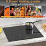 Plug in Induction Hob 60 cm Flex Zones with 13AMP Plug, Induction Hob 4 Ring Built-in Slide Control, Timer, Pause Function, Safe lock, 2800W, 220V-240V Image 5